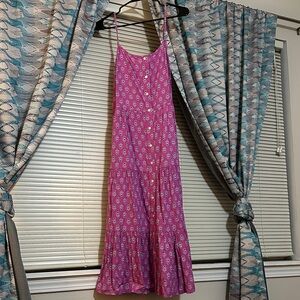 J. Crew Factory Pink Floral Maxi Dress